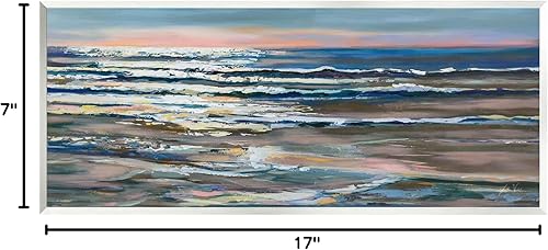 Miniatura 7 de Stupell Industries Placa abstracta de pared con brillo oceánico por Jeanette Vertentes