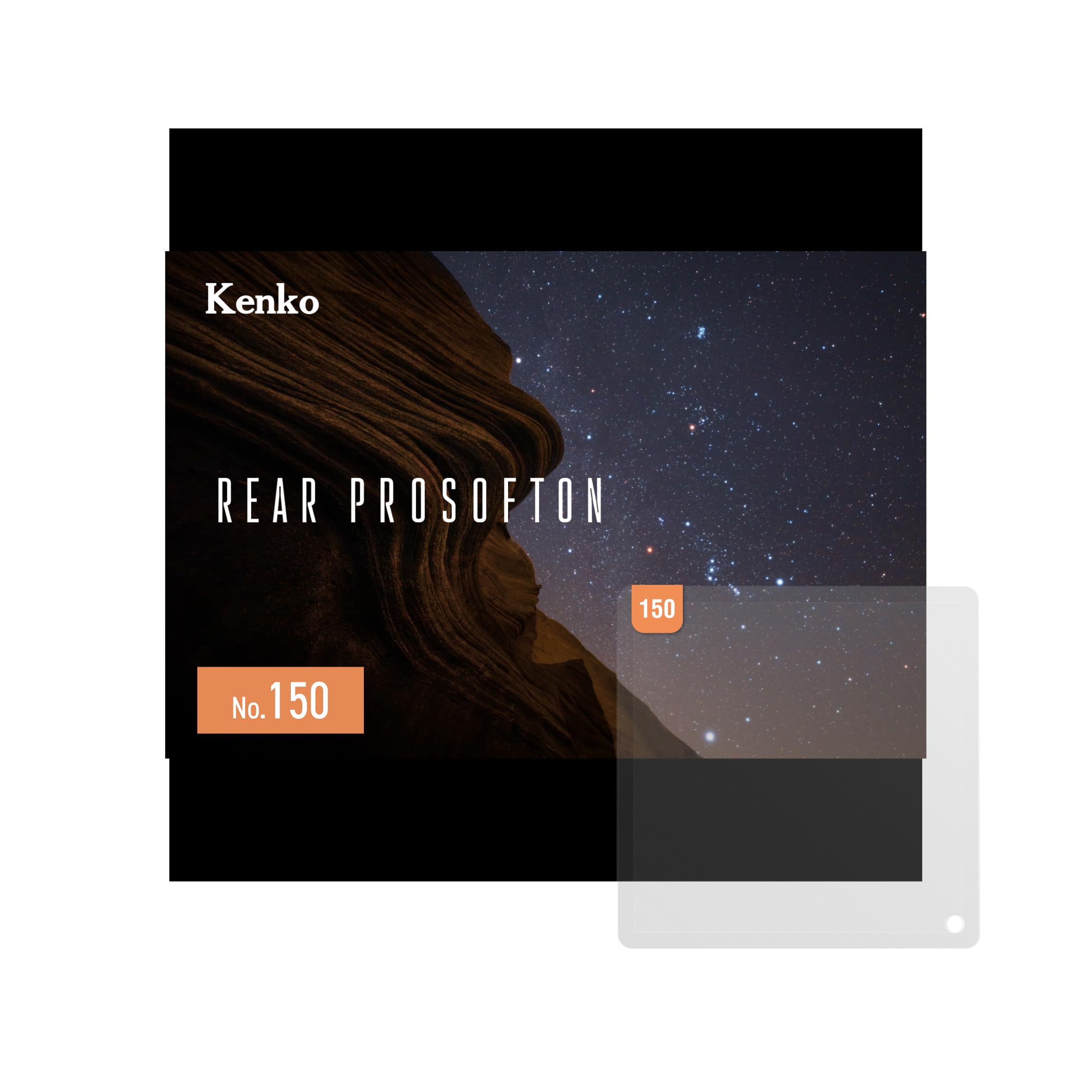 Kenko Soft Effect Filter Rear PROSOFTON No. 150, Solo Package, Compatible with Ultra-Wide Lens, for Star Scape Photography, Made in Japan, 390245