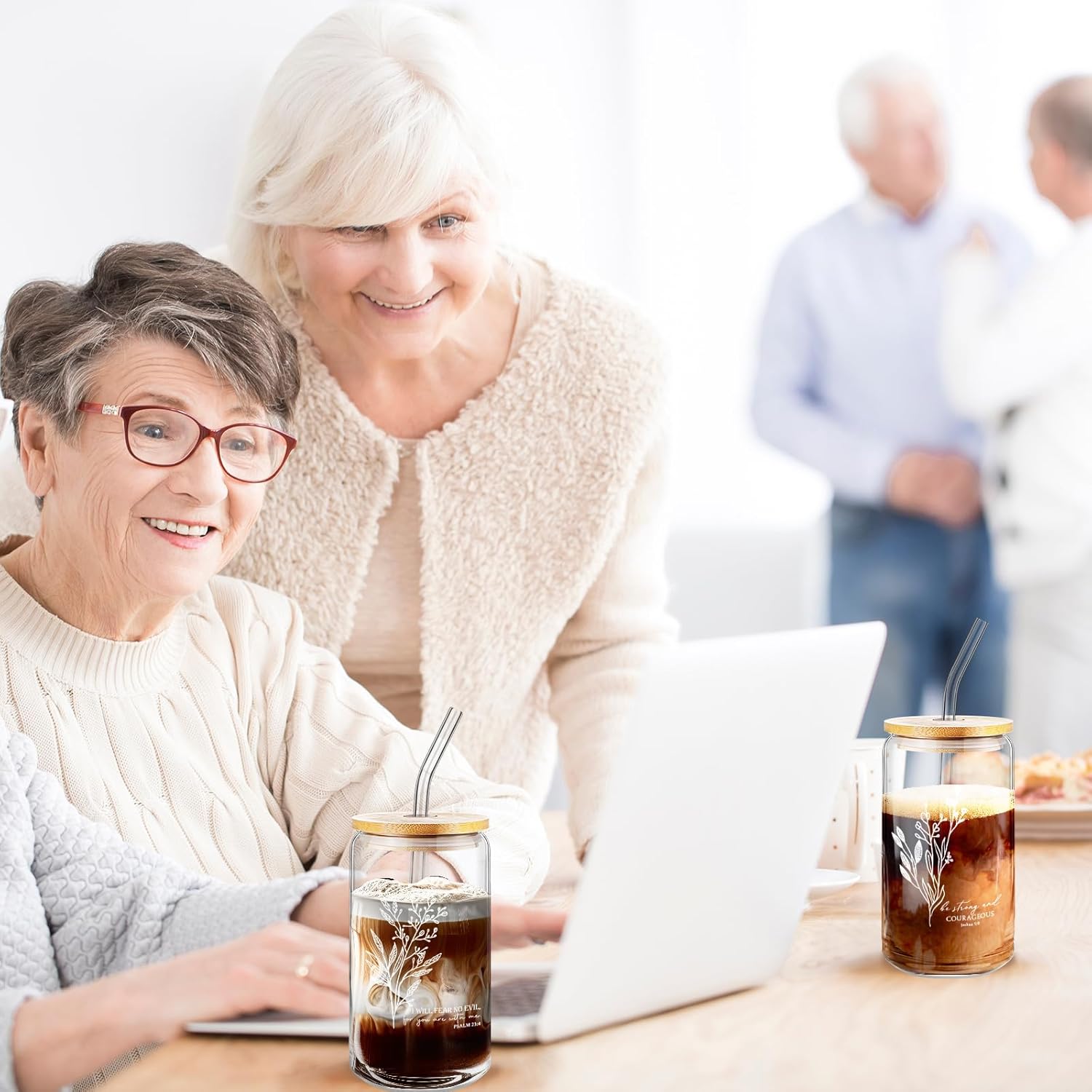 Fumete 2 Set Women's Day Christian Gifts for Women Bulk Religious Makeup Bag Bible Verse Glass Cup Mini Christian Compact Mirror Regalos Cristianos for Church Mothers Day Gifts (Bright Colors) - Image 7