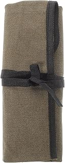 Angoily Chisel Tool Bag, Canvas Tool Roll Bag, Roll up Tool Bag Organizer with Rope & 4 Tool Pouches for Screwdriver, Utility Carving, Vintage for Woodworking