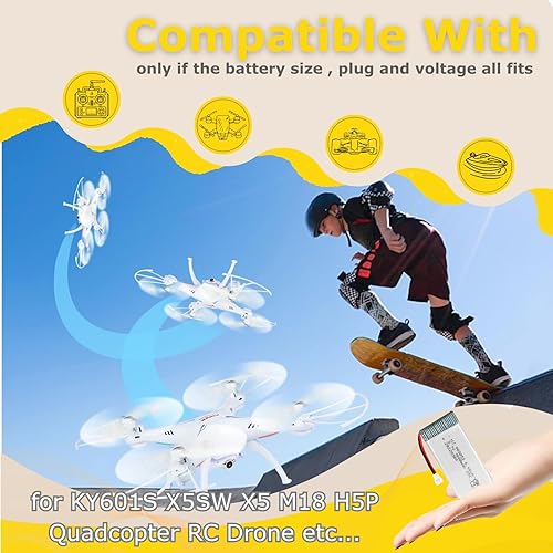 Miniatura 2 de 5 unids 3.7V 1800mAh 25C 903052 baterías de litio recargables para RC Drone SM2PJSTXH2.54PH2. conector (XH2.54)