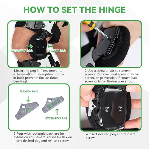 Miniatura 7 de Orthomen Rodillera OA Unloader - Soporte para dolor de artritis, osteoartritis, reparación de defectos de cartílago, necrosis avascular, dolor