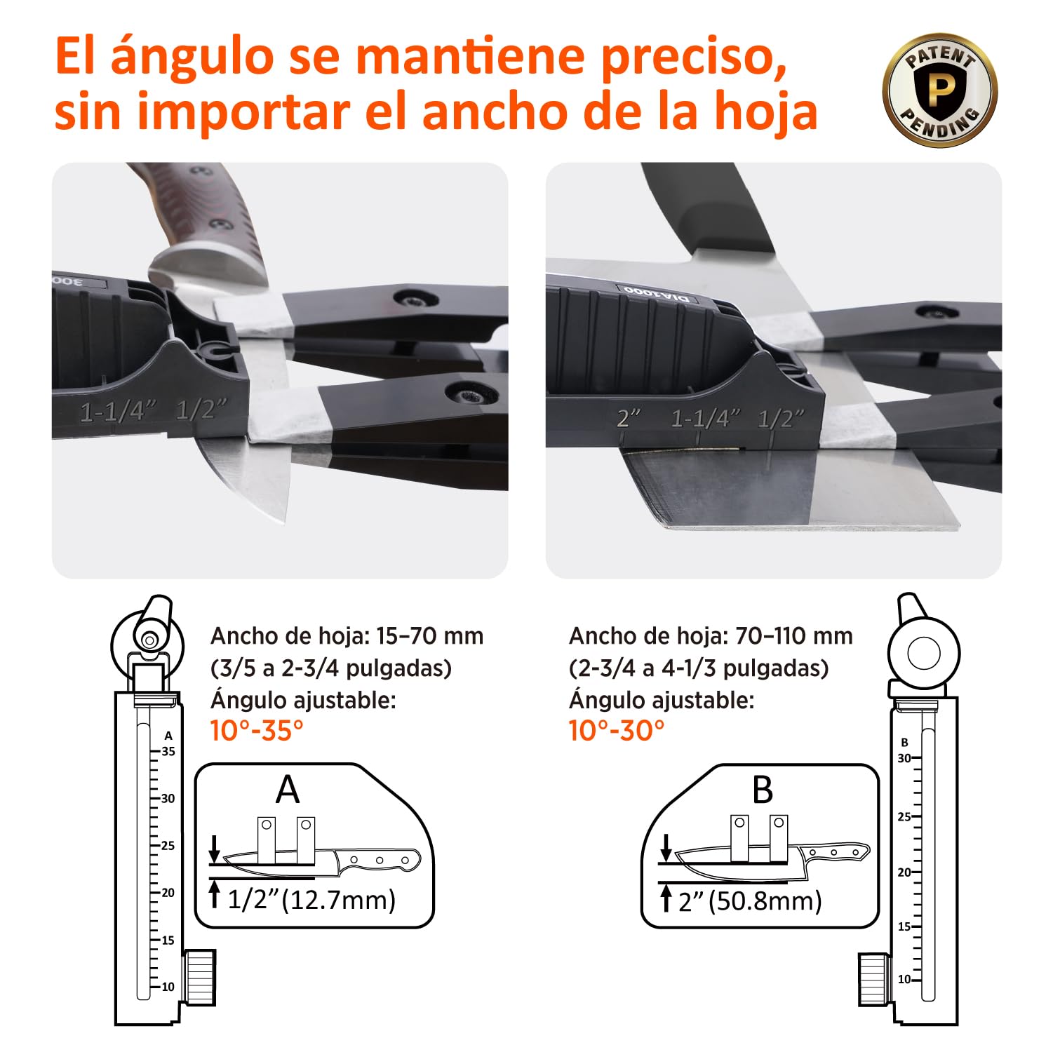 SHARPAL 202H Sistema Profesional de Afilado de Cuchillos, Ángulo Ajustable 10°–35°, 7 Placas Abrasivas, Diamante 220/325/600/1000, Piedra 3000/6000, Cuero + Pasta, Estuche, Regalo Día del Padre