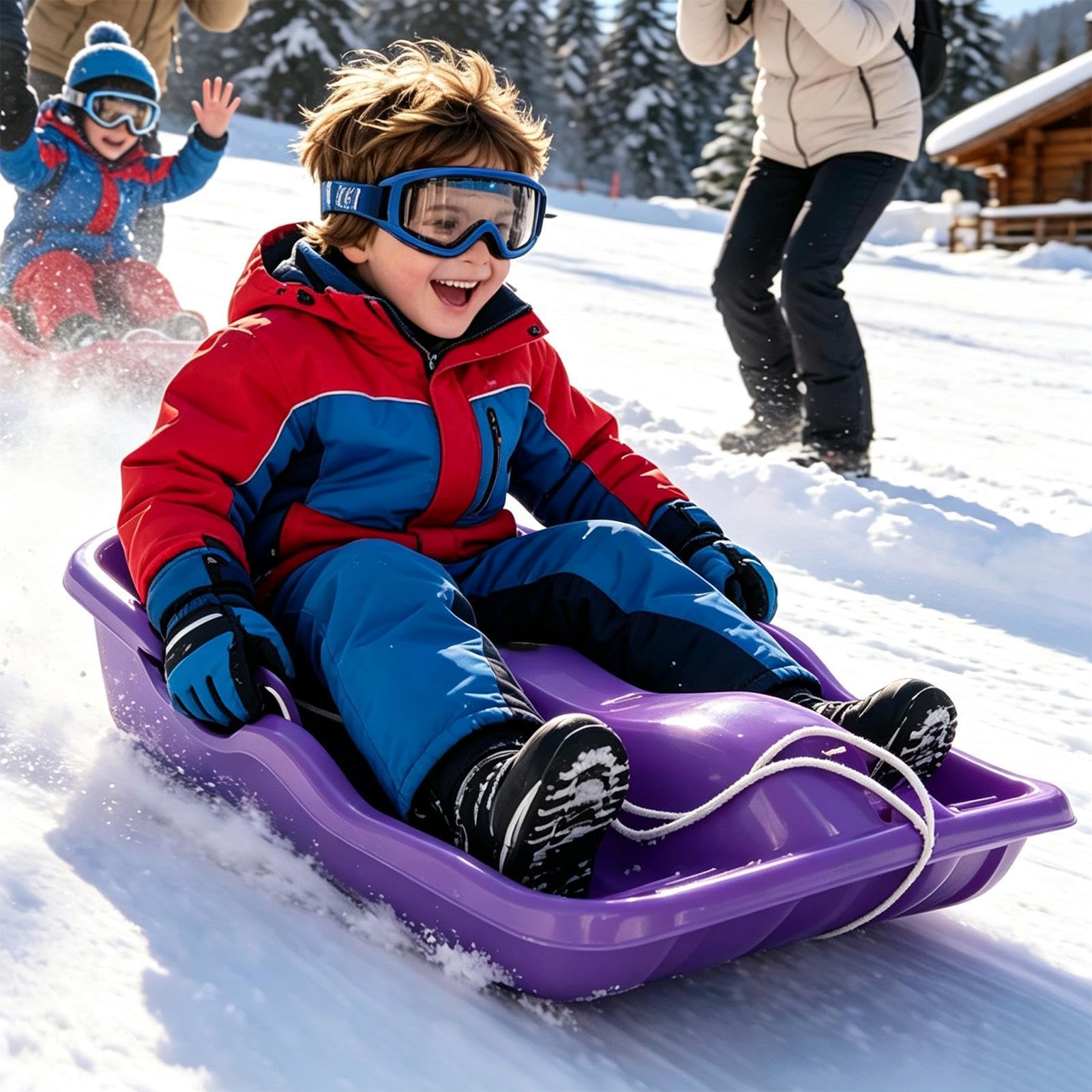 Zima Sled Thick Grass Ground Sliding Board Winter Toy | Dziecięca snowboard dla kobiet mężczyzn chłopak dziewczyna outdoorowa lodowata rzeka narty piasek gra Boże Narodzenie
