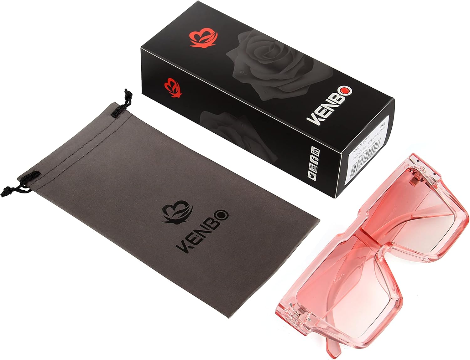 KENBO Oversized Sunglasses for Women Men Trendy Square Sun Glasses One Piece Lens Big Sunglasses - Image 6