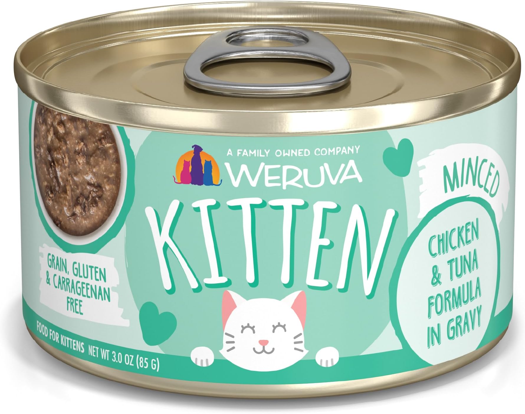Kitten, Chicken & Tuna Formula in Gravy, 3oz Can (Pack of 12)