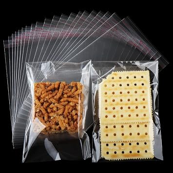 200Pcs Cookie Bags, Self Sealing Cellophane Bags 5x7 Inches, Resealable Treat Bags for Cookies, and Party Favors.