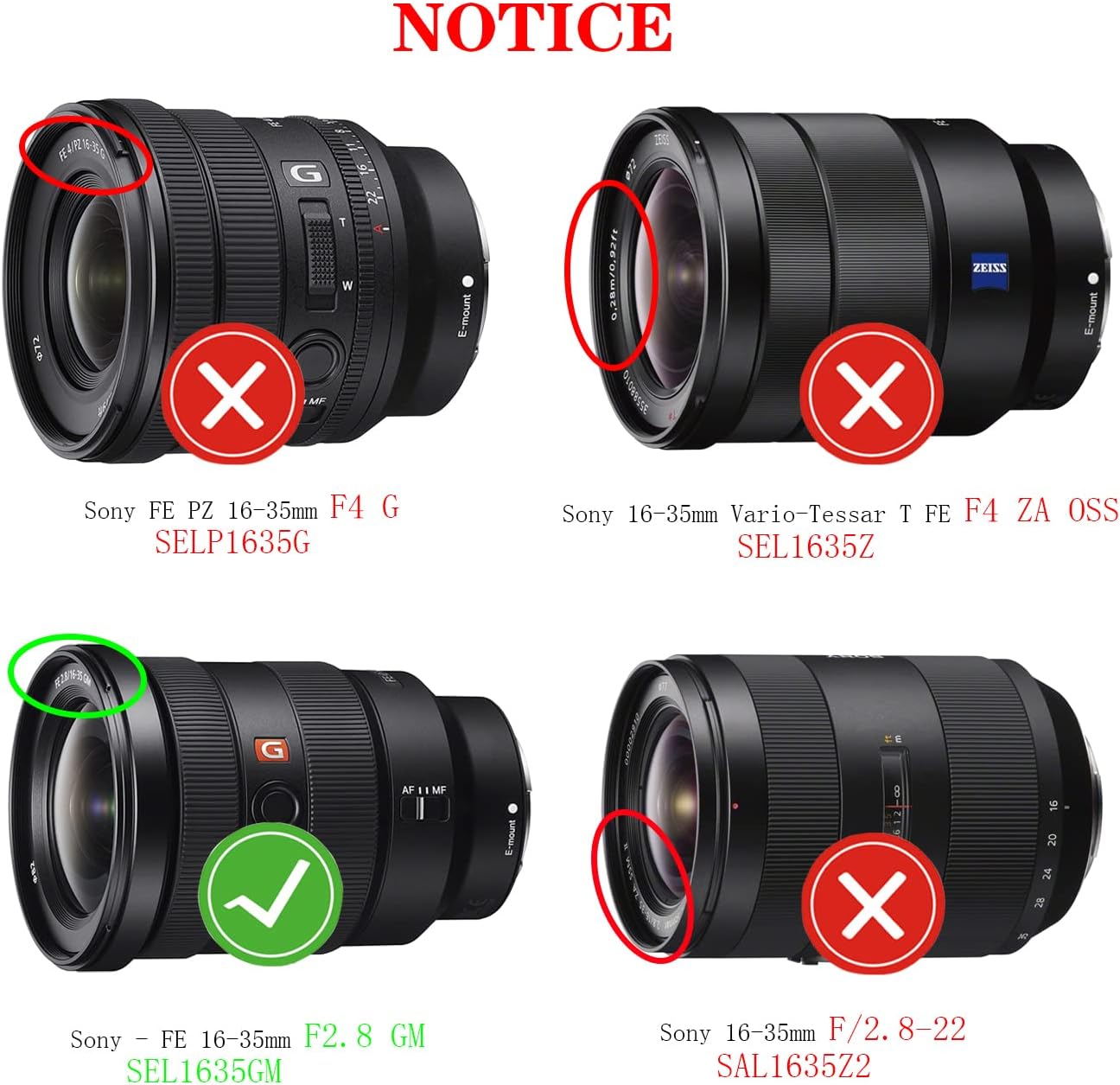 82mm Lens Cap Cover for Sony FE 24-70 mm F2.8 G(Not for F4),FE 24-70 mm F/2.8 GM II,FE 16-35mm F2.8 GM II,FE 16-35 mmF2.8(Not for F4) GMHUIPUXIANG [2 Pack]