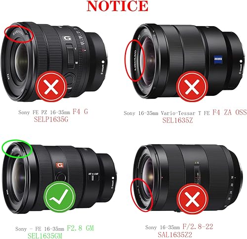 Miniatura 3 de Cubierta de tapa de lente de 3.228 in para Sony FE 0.945-2.756 in F2.8 G (no para F4), FE 0.945-2.756 in F2.8 GM II, FE 0.630-1.378 in F2.8 (no para