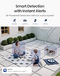 REOLINK Soalr Caméra de sécurité en plein air sans fil, Pan Tilt 360° Vue panoramique, 2K+ vision nocturne couleur, 2.4/5GHz WiFi Caméra Surveillance Exterieur, Home Hub Compatible, Argus PT + Panneau solaire 5MP vision nocturne couleur, 2.4/5GHz double-bande WiFi, Sma