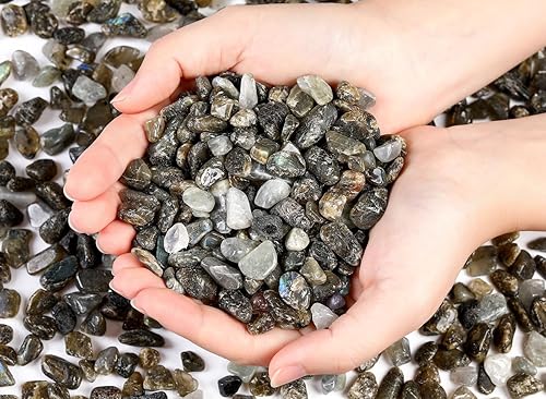 Miniatura 1 de DUQGUHO Piedras trituradas de cristal curativo natural a granel para plantas suculentas, maceta, jarrón, relleno de piedras para macetas, 0.88 libras