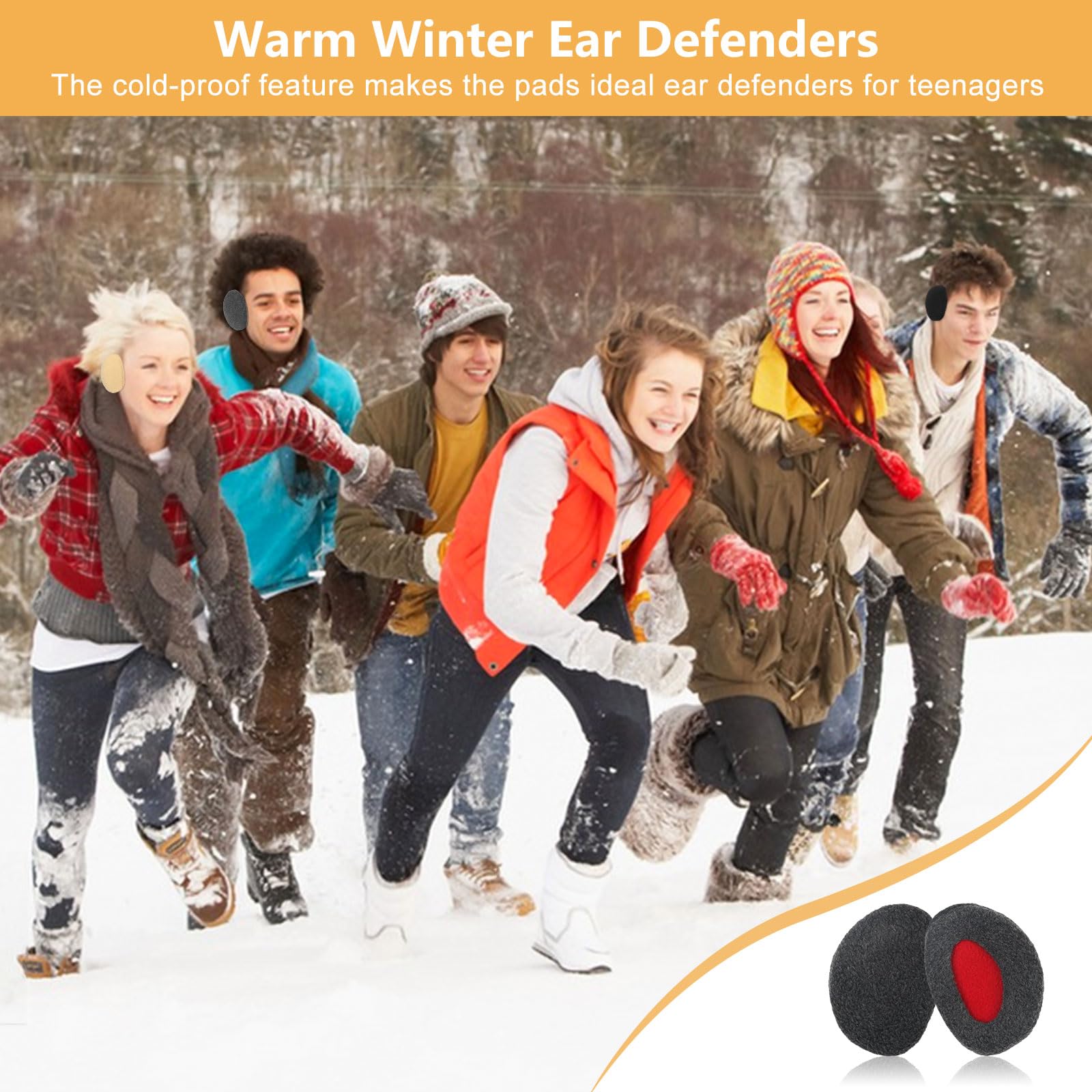 DELAESI 4 Paar Ohrenwärmer Ohrenschützer Winter Ohrenwärmer Damen Herren Flaumig Ohrenwärmer Fahrradhelm Verdickte Warme Ohrwärmer für Outdoor Aktivitäten