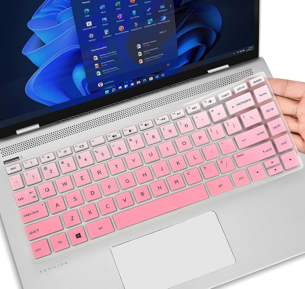 Keyboard Cover for HP 14 Laptop & HP Pavilion x360 14 14-dq 14-fq 14-dk 14m-dh 14-dh 14-ce 14-cf 14-dq0040nr 14-dq0762dx 14-dq0761dx 14-dq0052dx 14-dq5009nr dq0050nr 14-dq0011dx 14t-dq300 -GPink