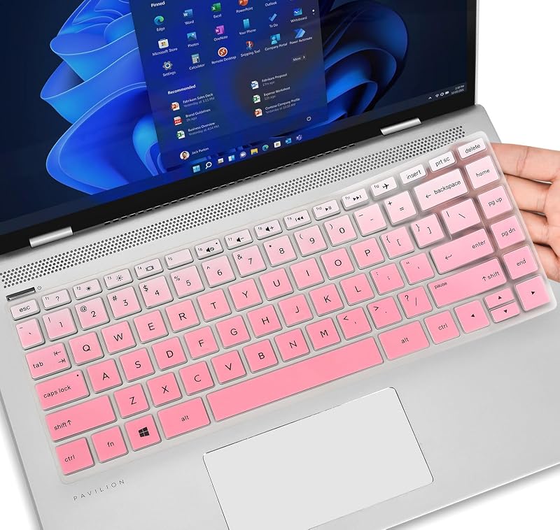 Keyboard Cover for HP 14 Laptop & HP Pavilion x360 14 14-dq 14-fq 14-dk 14m-dh 14-dh 14-ce 14-cf 14-dq0040nr 14-dq0762dx 14-dq0761dx 14-dq0052dx 14-dq5009nr dq0050nr 14-dq0011dx 14t-dq300 -GPink