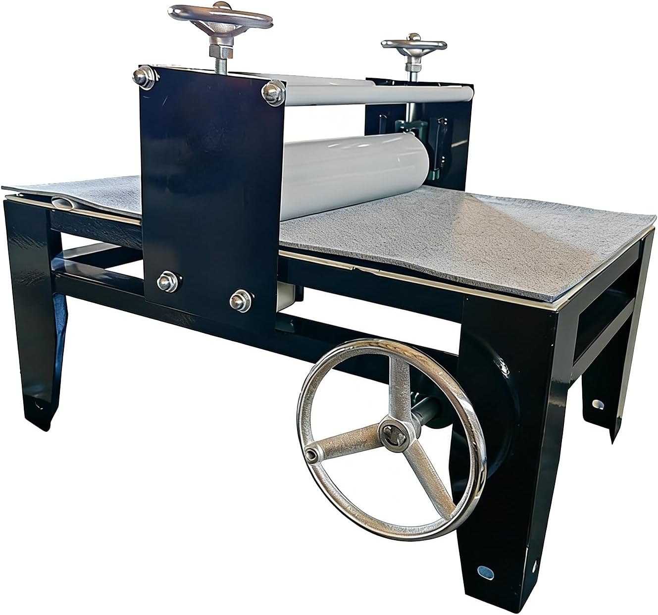 Ceramic Clay Plate Machine, Manual Pottery Making Machine with Hand Crank, Clay Thickness Adjustable, 3.1inch Diameter Roller, Tabletop Slab Roller for Pottery and Crafting