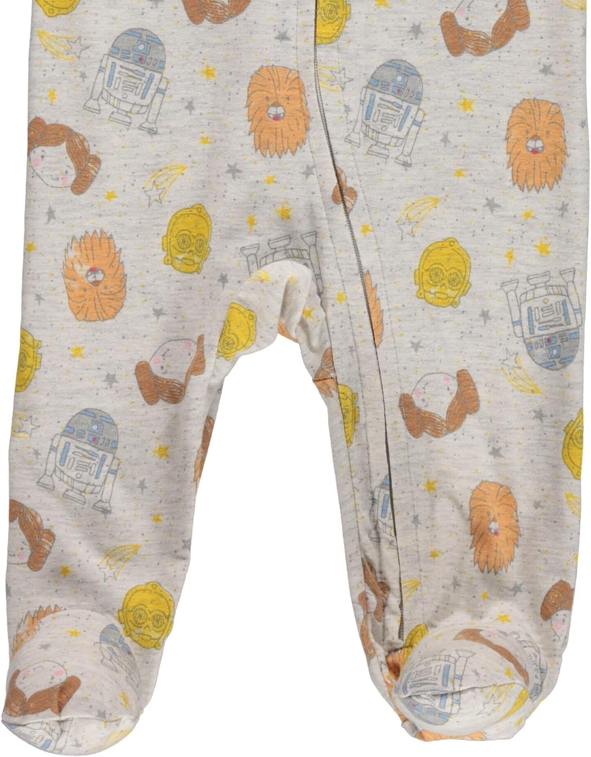 STAR WARS Princess Leia R2-D2 Baby Girls 2 Pack Zip Up Sleep N' Play Coveralls Newborn to Infant
