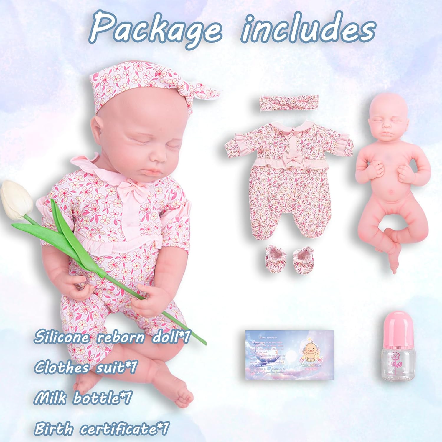 Reborn Baby Dolls-19 inch Reborn Baby Dolls Silicone Full Body Realistic Newborn Silicone Baby Dolls for Kids Boys Girls