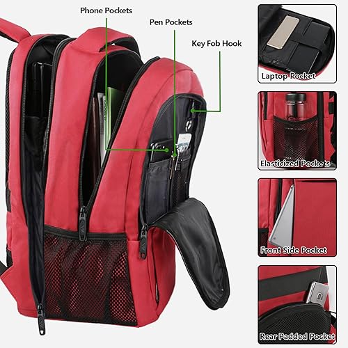 Miniatura 117 de MATEIN - Mochila de viaje para laptop, mochila empresarial antirrobo, delgada, resistente, puerto de carga USB, impermeable, para universidad o Gris