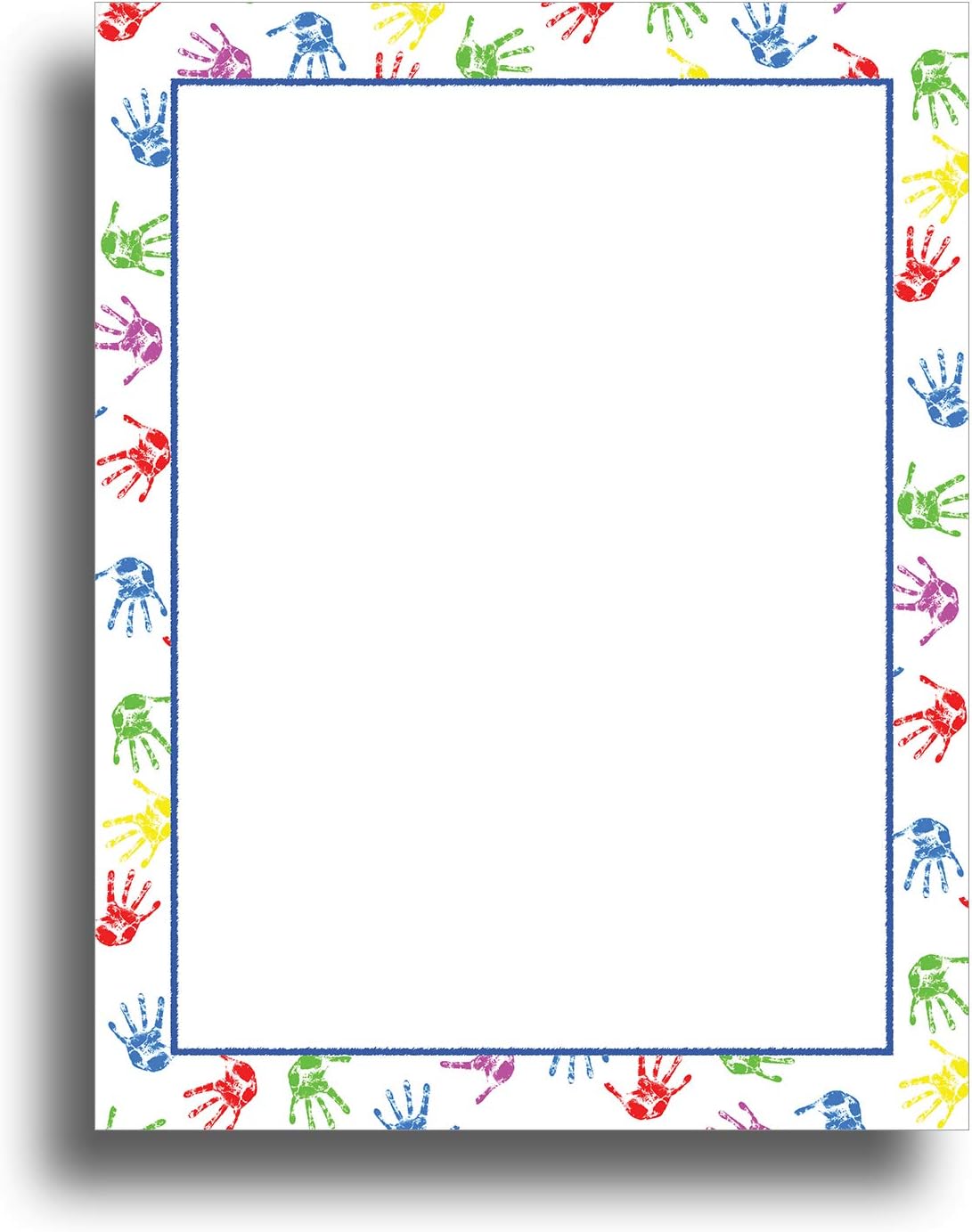 Baby Handprints Border Stationery Paper - 80 Sheets