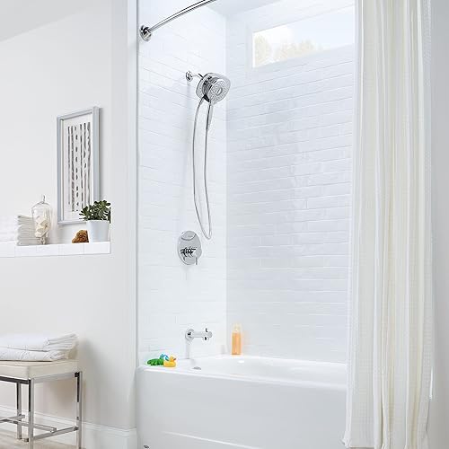 Miniatura 13 de American Standard 9035254.002 Spectra+ Duo - Cabezal de ducha 2 en 1 con 4 funciones, 2.5 GPM, cromo pulido Cromo pulido,cepillado níquel,Mate