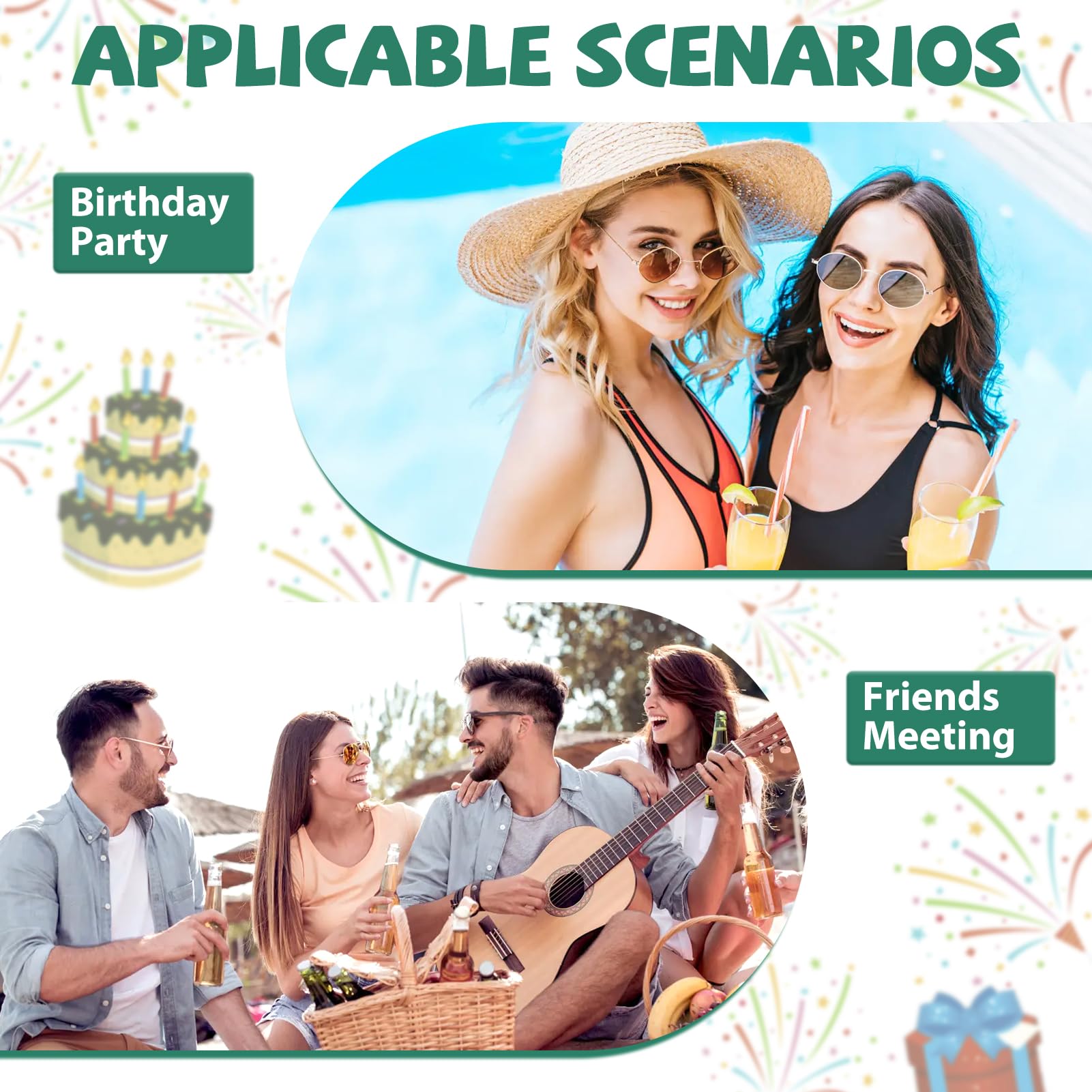 102 Pezzi Set Stoviglie per Festa Hawaiana con Piatti Carta Fenicotteri Hawaiane Bicchieri di Carta Tovaglioli Tovaglie Decorazioni per Festa Hawaiana per Party Hawaiano (Stile 1)