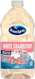 Ocean Spray White Cranberry Juice Drink 64 Fl Oz - 100% Vitamin C, No HFCS, Refreshing White Grape & Cranberry Blend