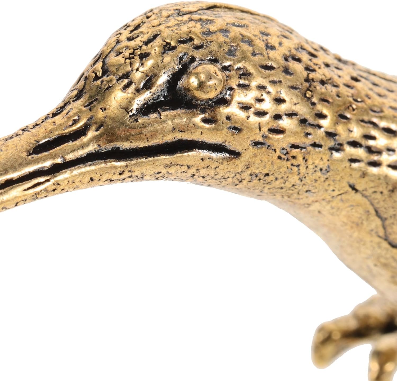 Miniature Hummingbird Statue Brass Copper Microcarved Desk Ornament Xmas image 3