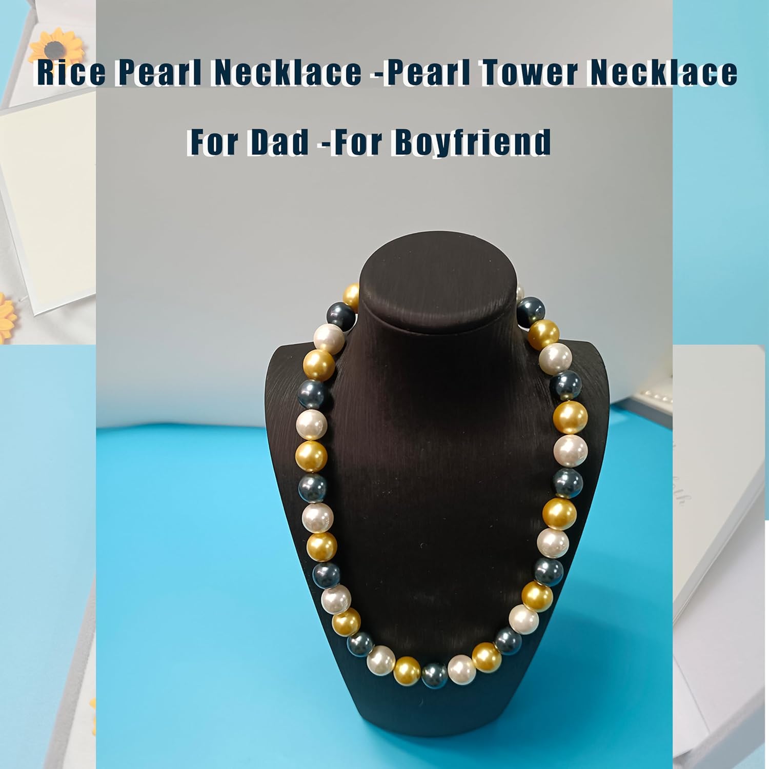 Women's Shell Pearl Necklace - 925 Sterling Silver Lobster Clasp, Colorful Mother of Pearl - Ideal for Birthday Gifts and Weddings