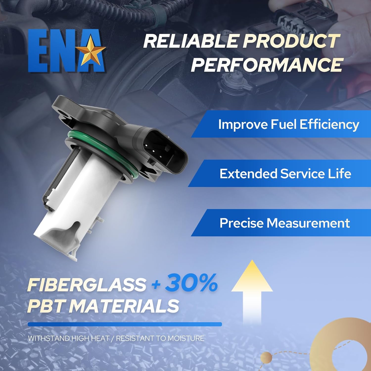 ENA Mass Air Flow Sensor Meter MAF Compatible with BMW 135i 335i xDrive 528i 535i GT xDrive 640i Gran Coupe 740Li xDrive 5 M235i X1 X3 X4 X5 X6 2011-2019 Replacement for 74-50088 5WK97512 5WK97512Z
