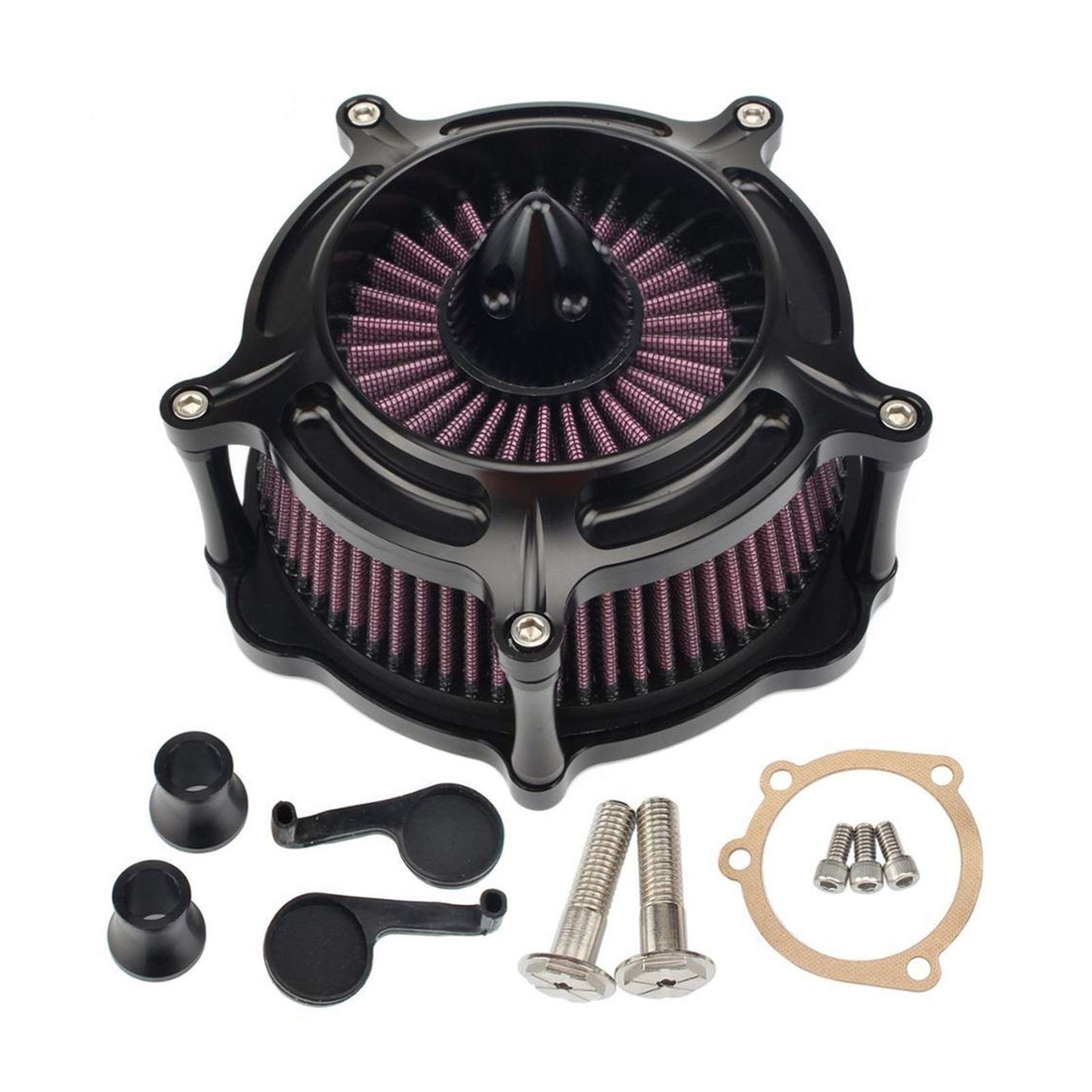 Czarny turbinowy filtr powietrza Spike motocyklowy system filtra dolotowego, dla Harley, Sportster XL Iron 883 XL1200 48 72 1991-2019