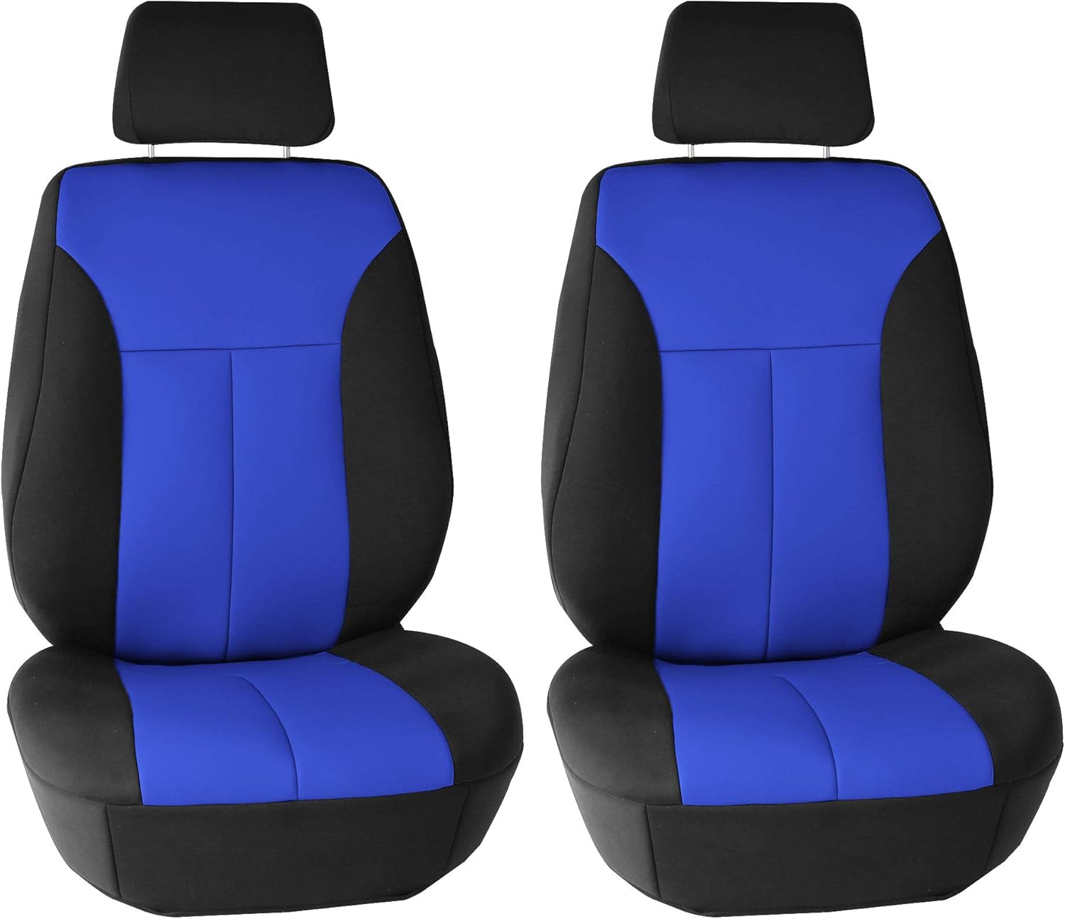 FH Group High Stretch Water Resistant Neoprene Ultra-Flex Diamond Patterned Front Seat Car Seat Covers, Airbag Compatible with Gift – Universal Fit for Cars Trucks & SUVs (Blue)