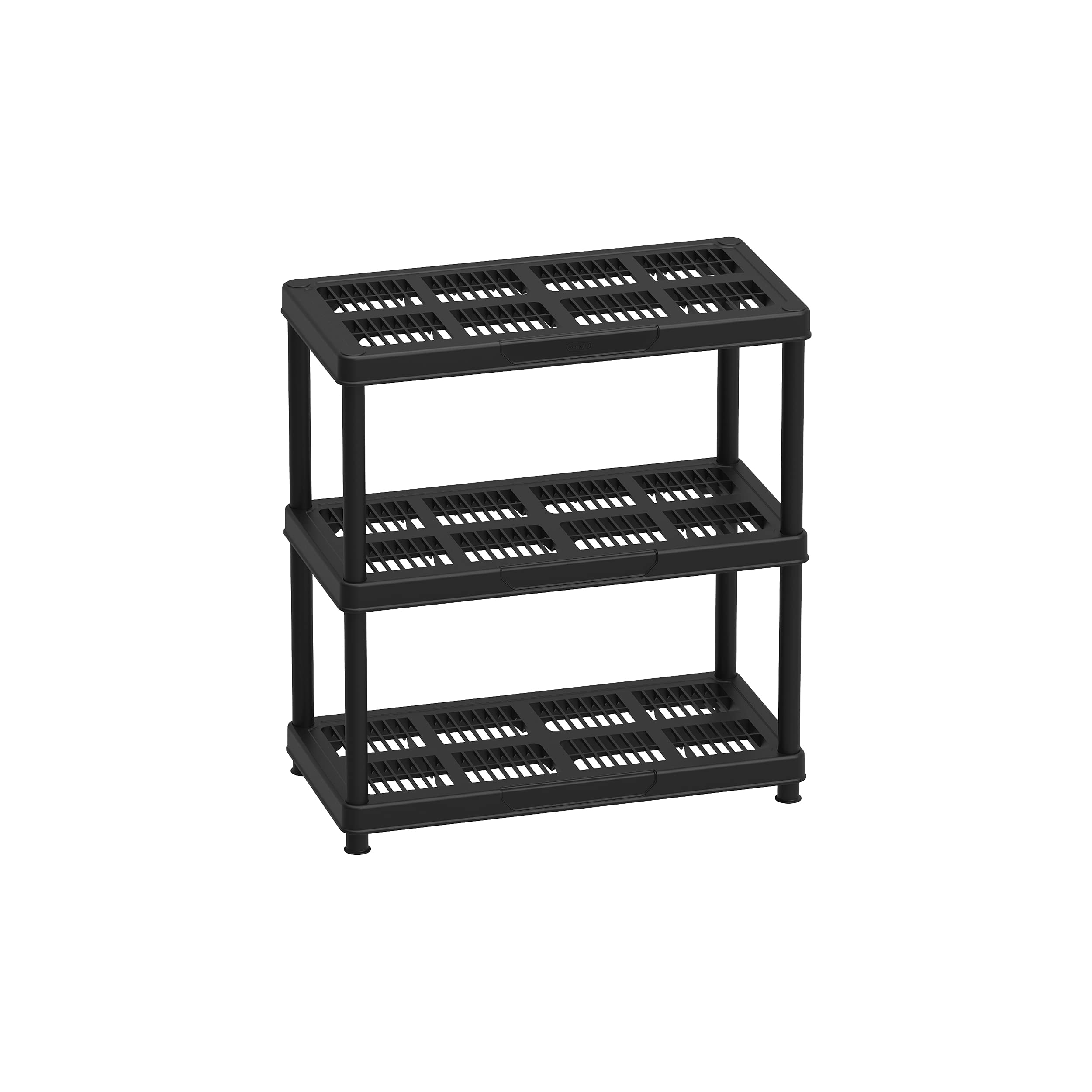 3 Tiers Shelving Storage Rack, Black