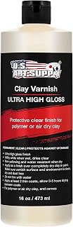 U.S. Art Supply 16 oz High Gloss Clear Acrylic Topcoat for Pouring Paint Artworks & Air Dry Clay Varnish - Acrylic Painting Protectant, Air Dry Clay Glaze for Polymer Clays, Ceramics and Sculptures