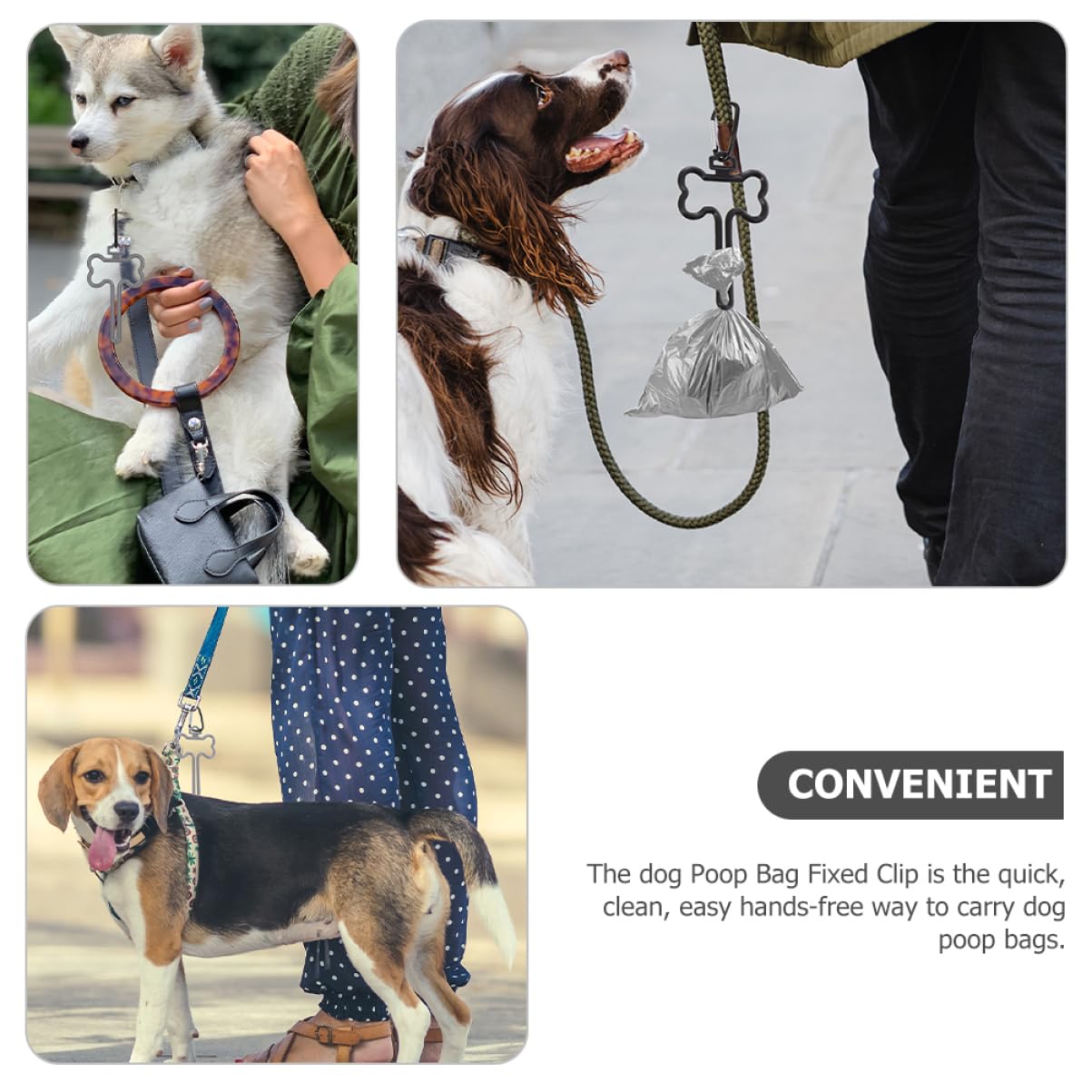Sosoport Volle Kotbeutel 30 Stk Clip Für Hundekotbeutel Hundekotspender Halter Für Haustierkotbeutel Abfallsackhalter Hundezubehör Für Kleine Hunde Hundeleine Taschenträger Der Hund Aluminiumlegierung