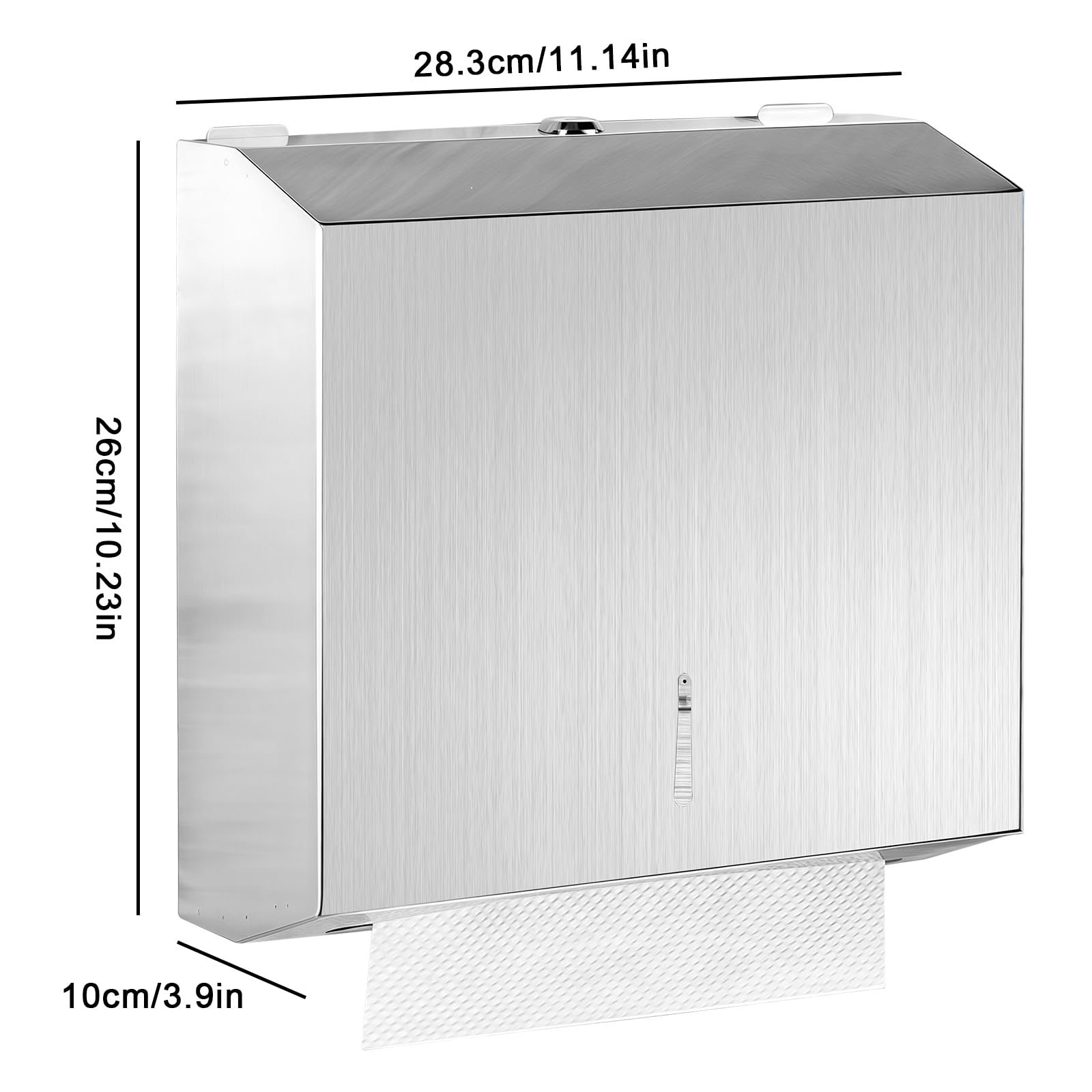 Dispenser di asciugamani di carta da parete, dispenser di carta igienica, dispenser di asciugamani per asciugamani di carta, dispenser di asciugamani di carta in acciaio inox, montaggio a parete, per