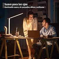 Vista 2 de Lepro - Lámpara LED de escritorio, lámpara regulable para el hogar y la oficina, lámpara de mesa para leer con control táctil y brillante de 9 W, 3