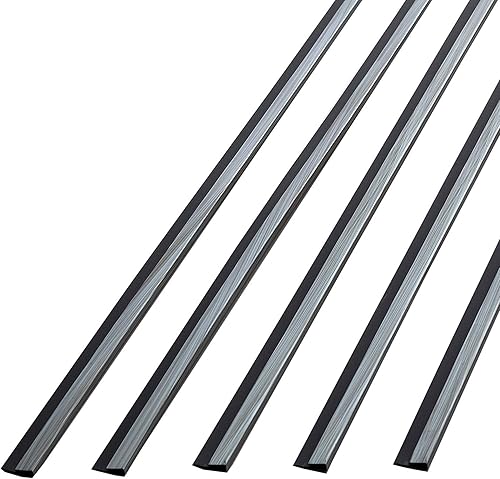 FASÄDE Vinilo decorativo de 47 pulgadas acero cepillado con ribete en J paquete de 5