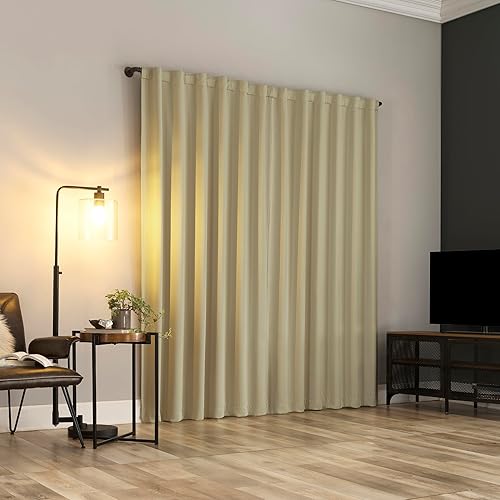 Miniatura 2 de Sun Zero Belize - Juego de 2 paneles de cortinas plisadas con cierre magnético, 100 % opacas, calidad de teatro, 52 x 96 pulgadas, color crema