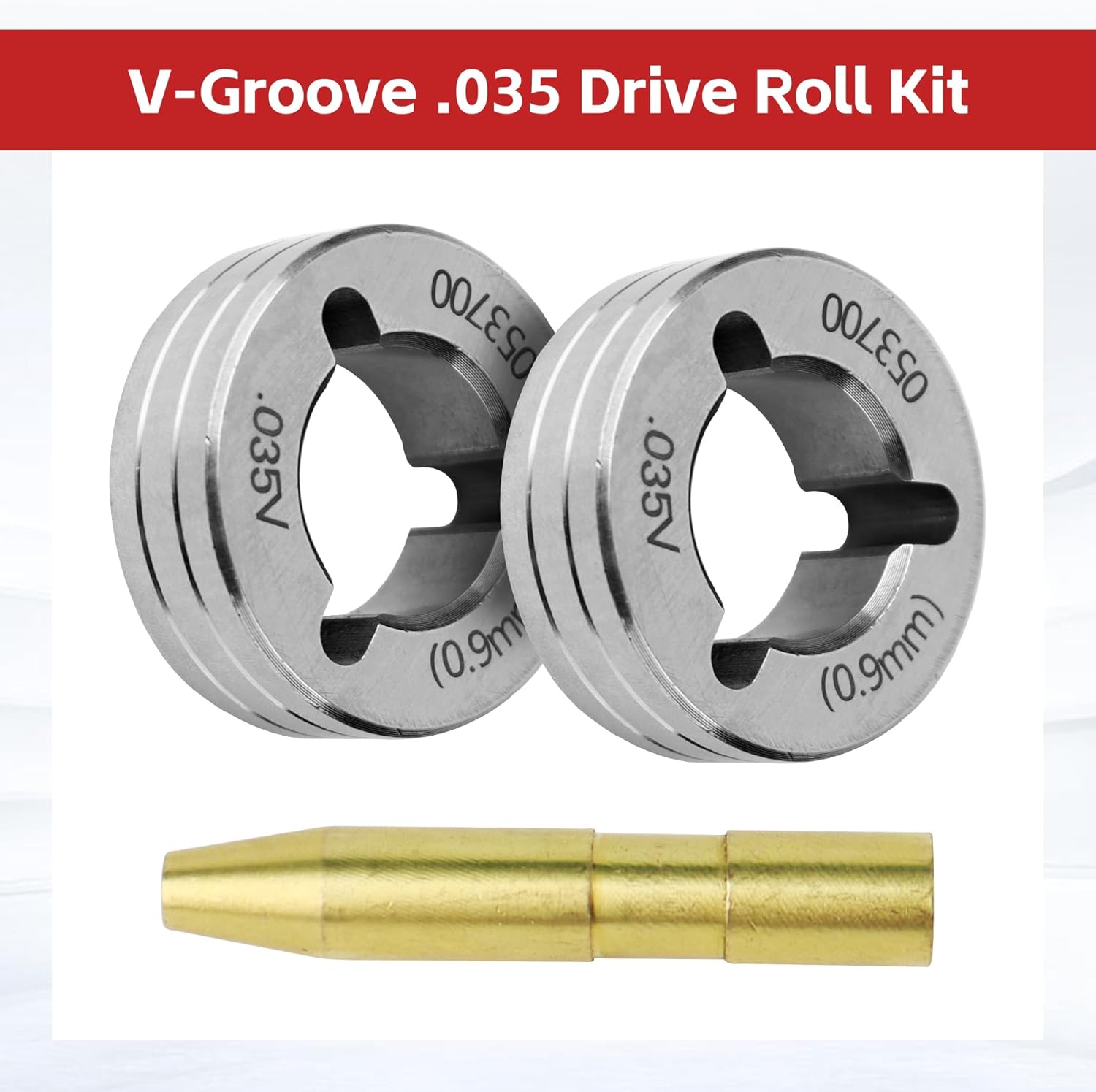 035" Drive Roll Kit Replaces for 079595, Compatible with Millermatic 200 210 212 250 251 252 Welder, Drive Roll with Guide Wire Tip (035" V-Groove)