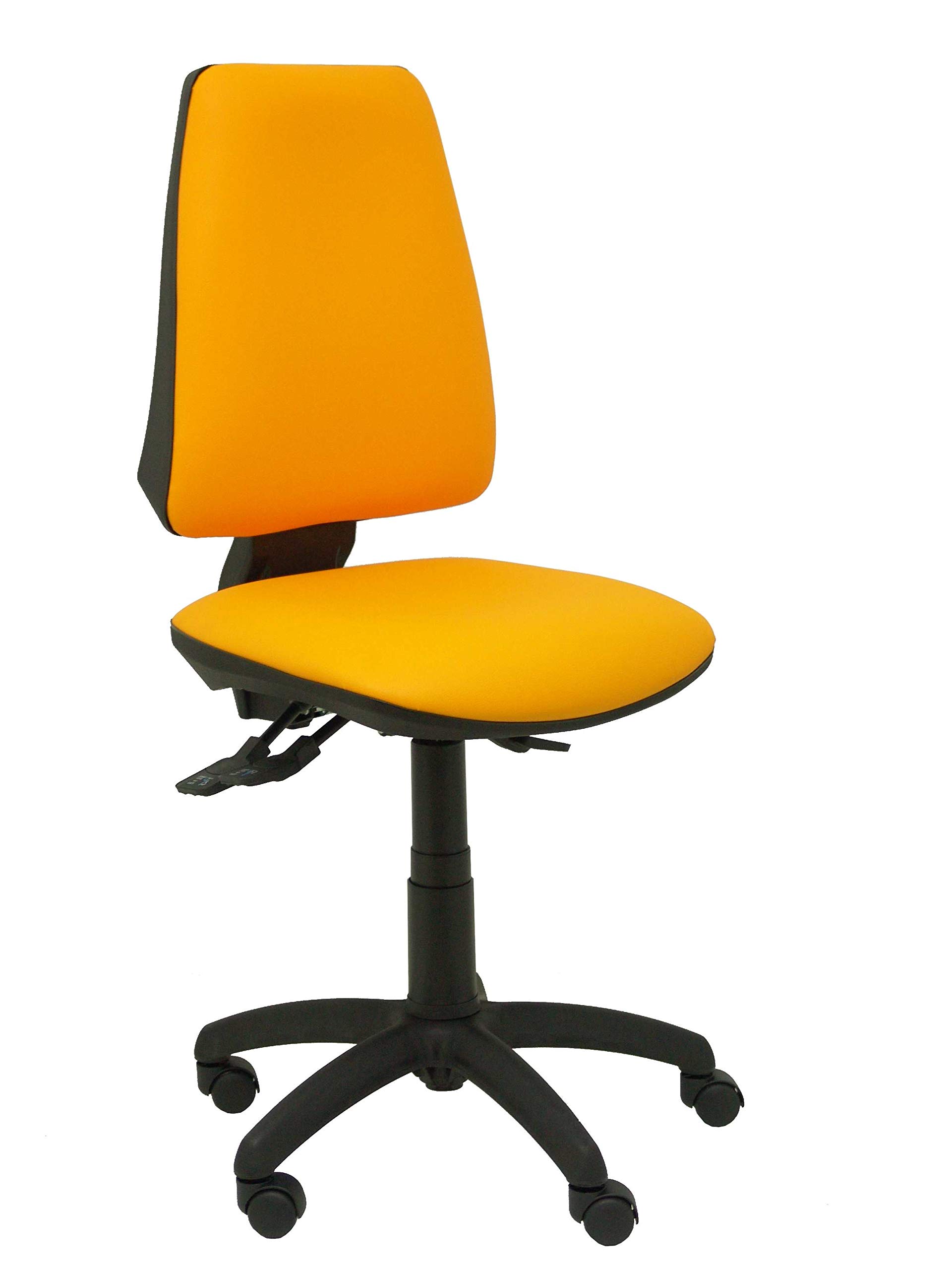 Silla Elche S similpiel naranja con respaldo ajustable ergonómico