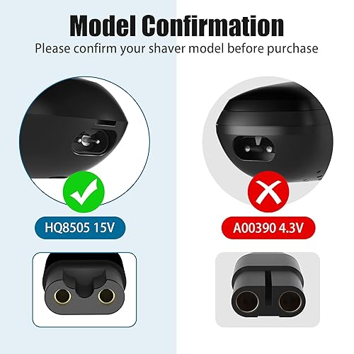 Miniatura 2 de AGVEE Paquete de 2 cables de carga de repuesto para Philips Norelco HQ8505 9000 7000 5000 3000 Series Electric Shaver Razor, Aquatec, Arcitec,