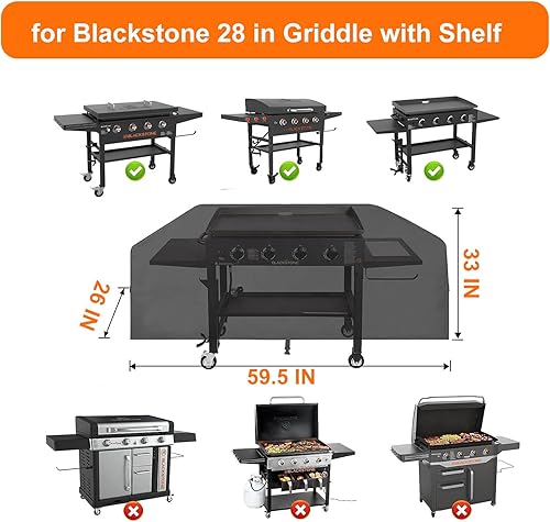 Miniatura 56 de Funda para parrilla de 44 pulgadas, cubierta de parrilla de gas para parrilla al aire libre, cubierta de parrilla Charbroil impermeable, anti-UV