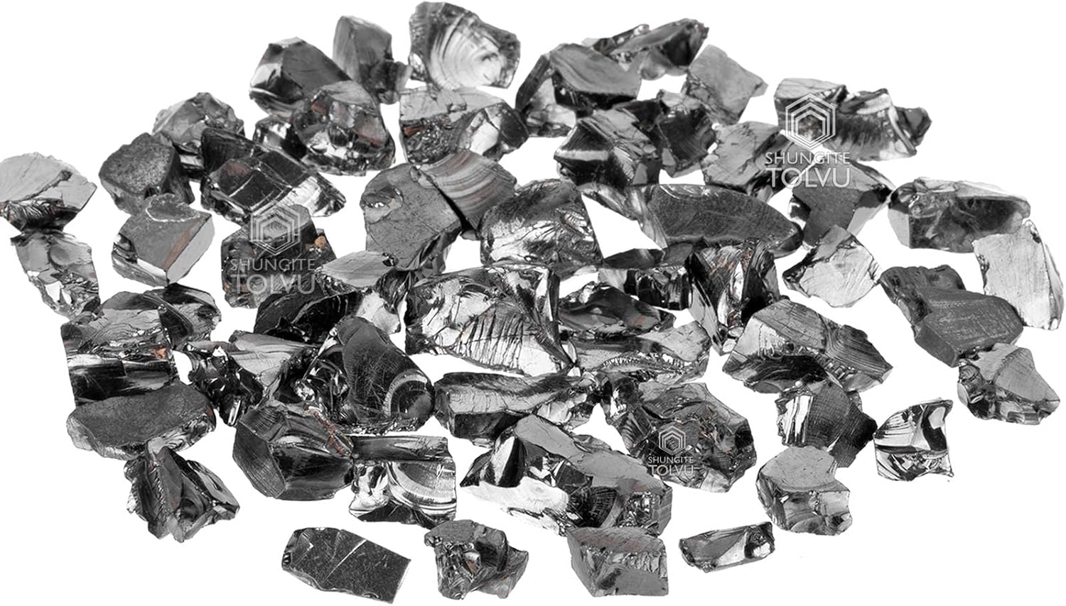 Elite shungite Type 1 - Fullerene c60 - Carbon 98% - 0.8 to 1.2 in. - Authentic shungite Stone from Karelia - Tolvu