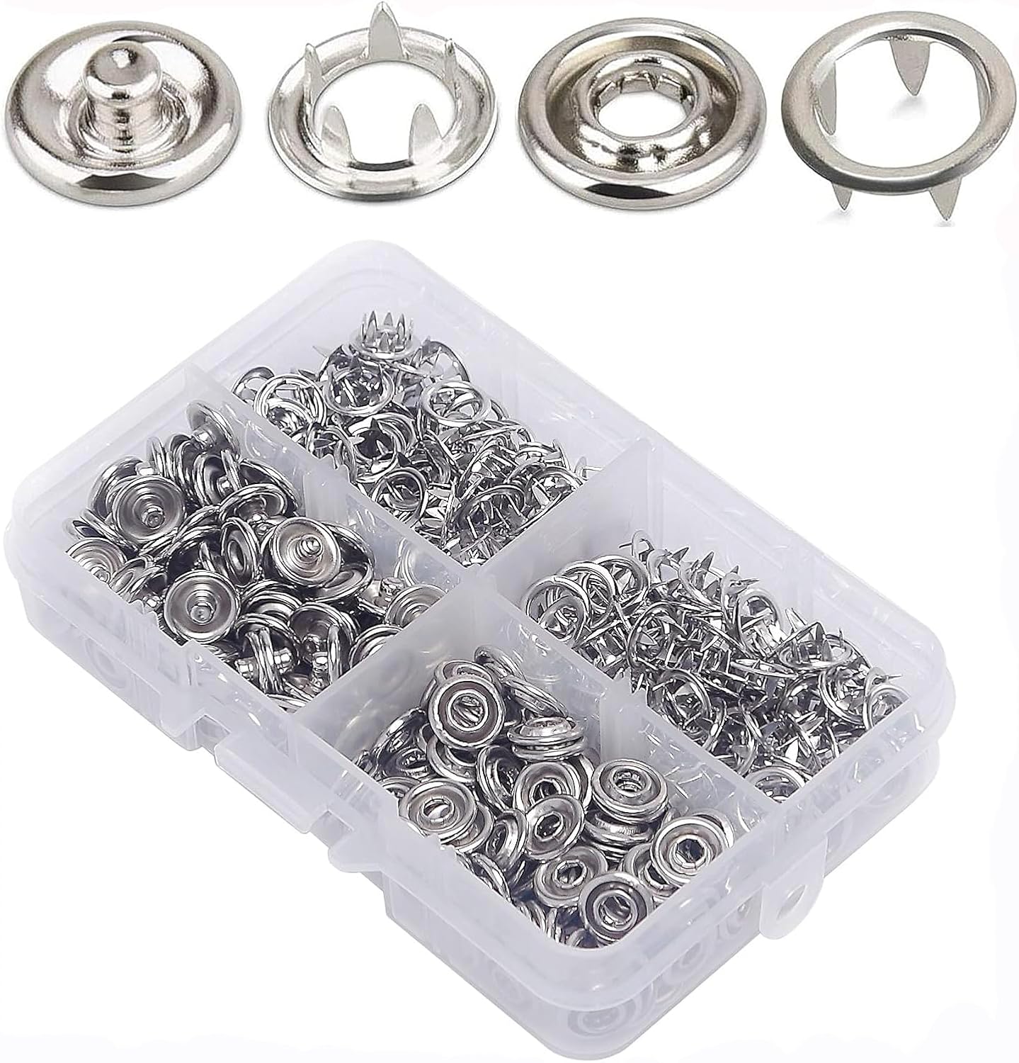 Metal Snaps with Fastener Pliers Press Tool Kit Jersey Buttons Snaps 9.5mm for DIY, Sewing and Crafting