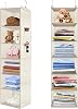 Hanging Wardrobe Organizer with 6 Shelves and Large Mesh Pockets 6 Shelves Foldable Wardrobe Closet Storage Organiser, Fabric Hanging Shelves Organiser for Clothes, Towels, Shoes, Toys