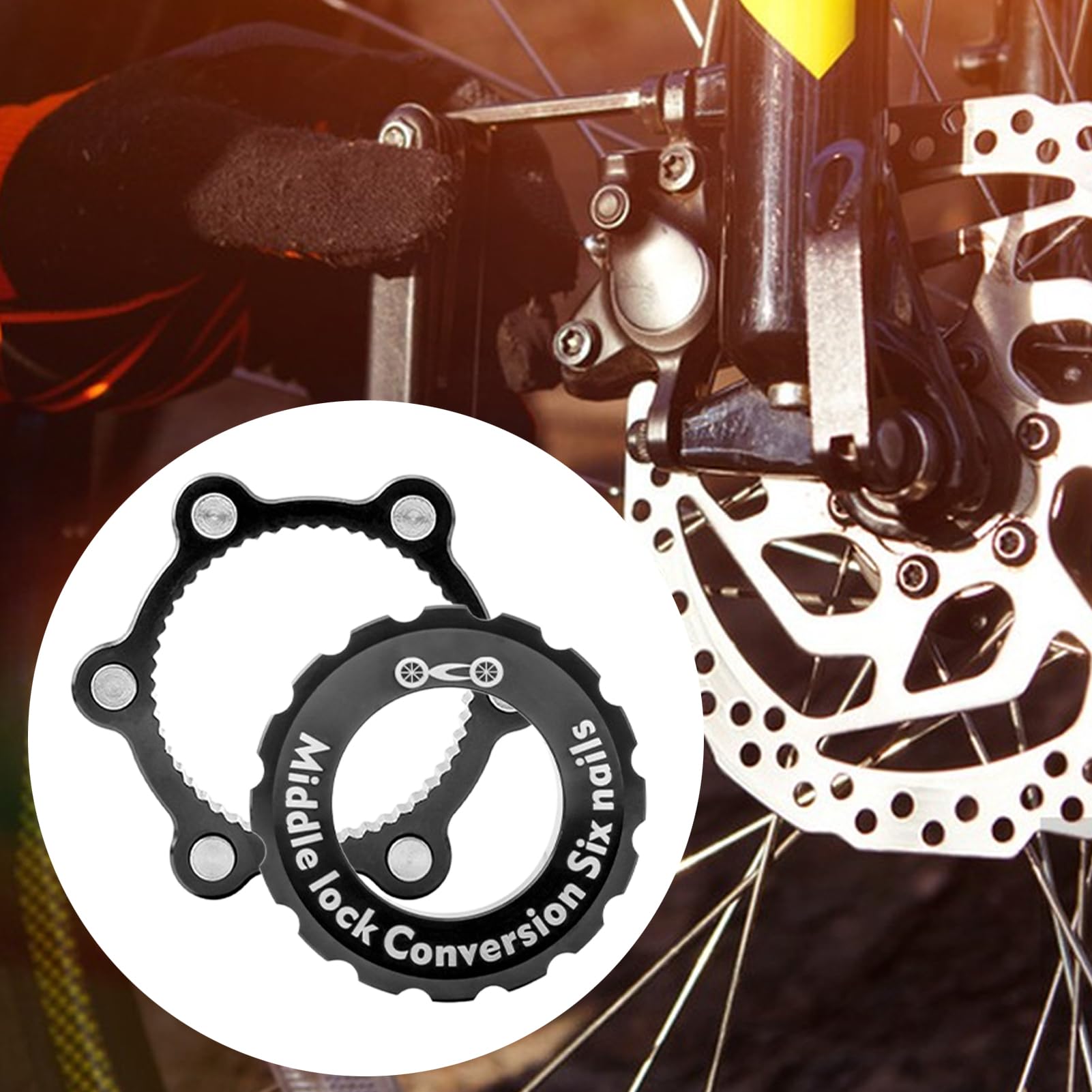 Adattatore Centerlock per Disco Freno Bici,Disco Freno Centerlock | Adattatore Rotore Per Enduro E Bici Con Attacco A 6 Fori