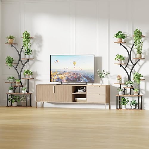 Miniatura 2 de Soporte para plantas de interior con luces de crecimiento, estante para plantas de 9 niveles para interiores, soporte de esquina de 60 pulgadas para