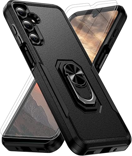 Funda para teléfono Samsung Galaxy A16 5G [protección contra caídas de grado militar de 15 pies] con 2 protectores de pantalla de vidrio templado,