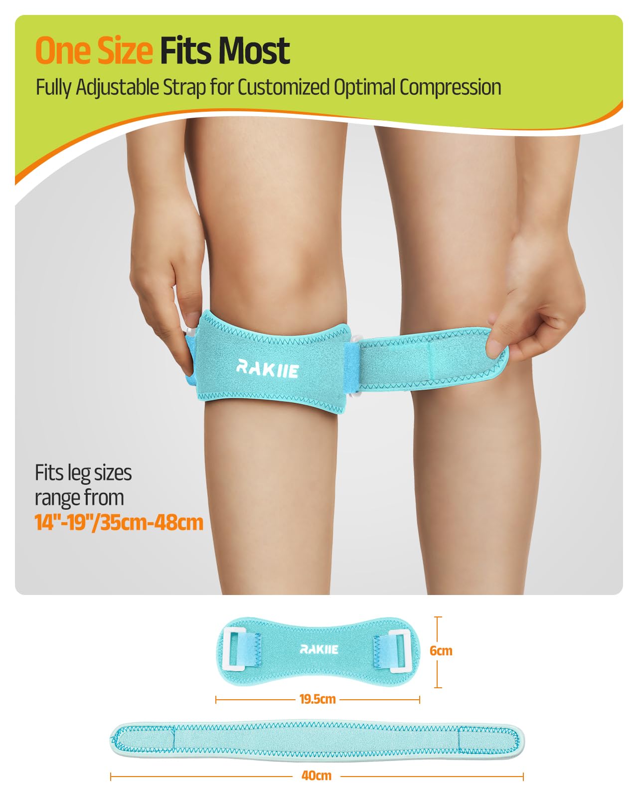 Fascia Per Ginocchio ANAMPION - Supporto Patellare Per Sport, Unisex, Giallo - Foto 2