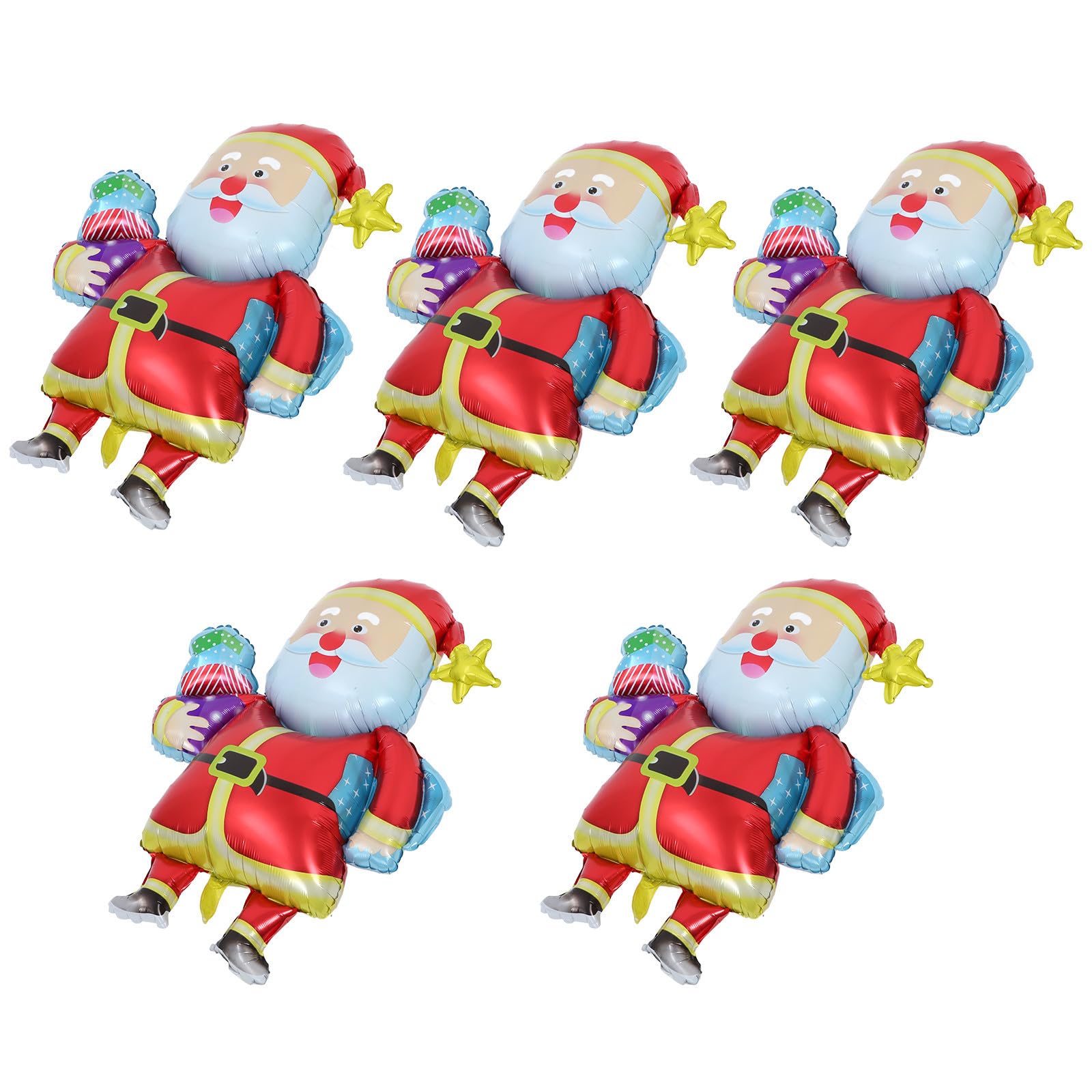 25 Piezas Globo Navideño de Aluminio Papá Noel para Decoración